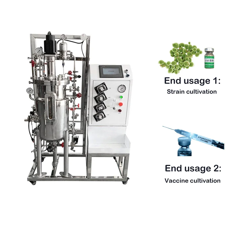 Bioactor automático industrial do fermentador do airlift 20l 50l