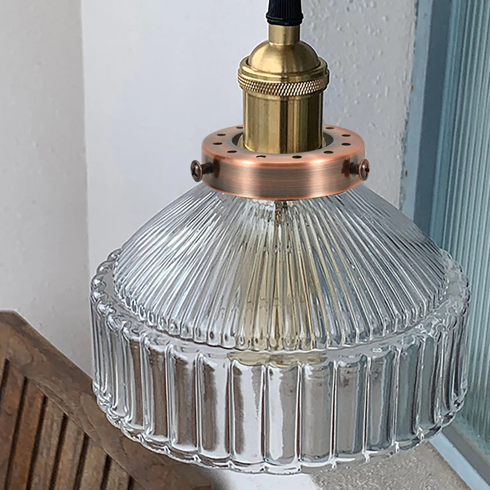 

Three-Hole Vintage Style Lamp Shade Holder Metal Adapter Ring Replacement Light Socket Retainer Ring for Lamps