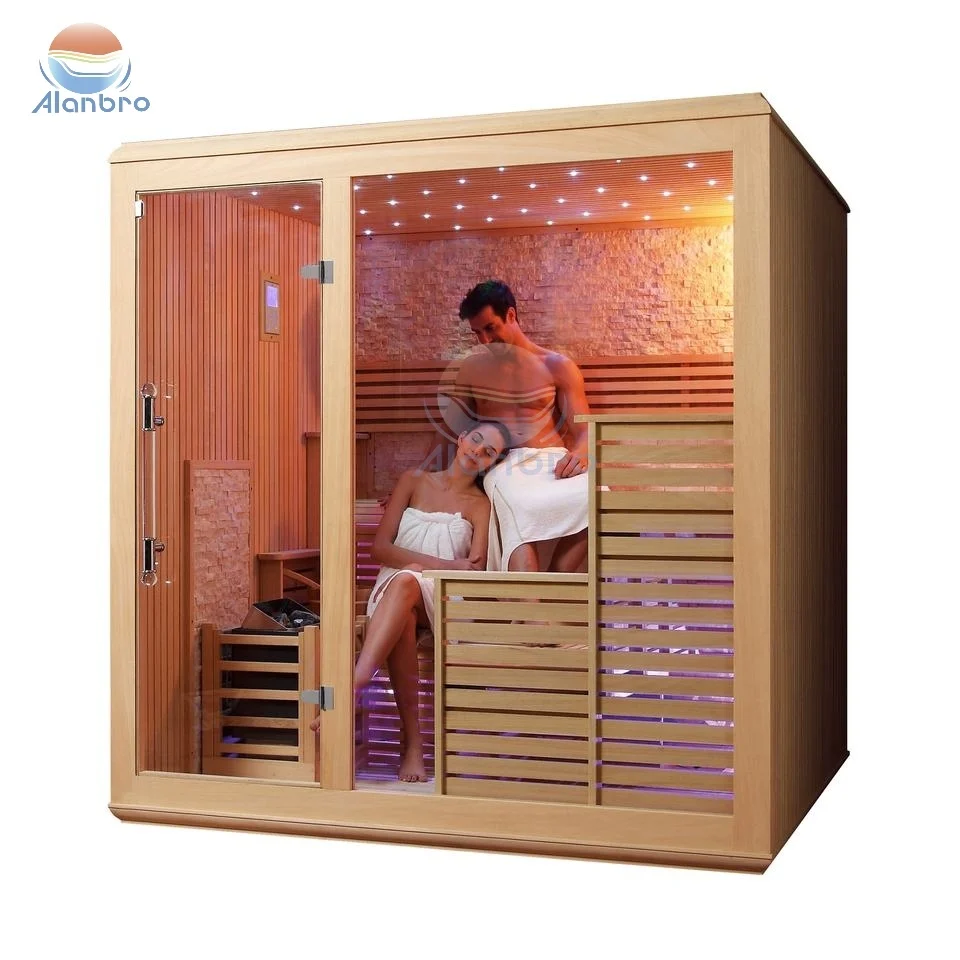 

4-6 Person Modern Design Full Spectrum Sauna Cabin Solid Wood Electric Heating Comfortable Efficient for Apartment Use