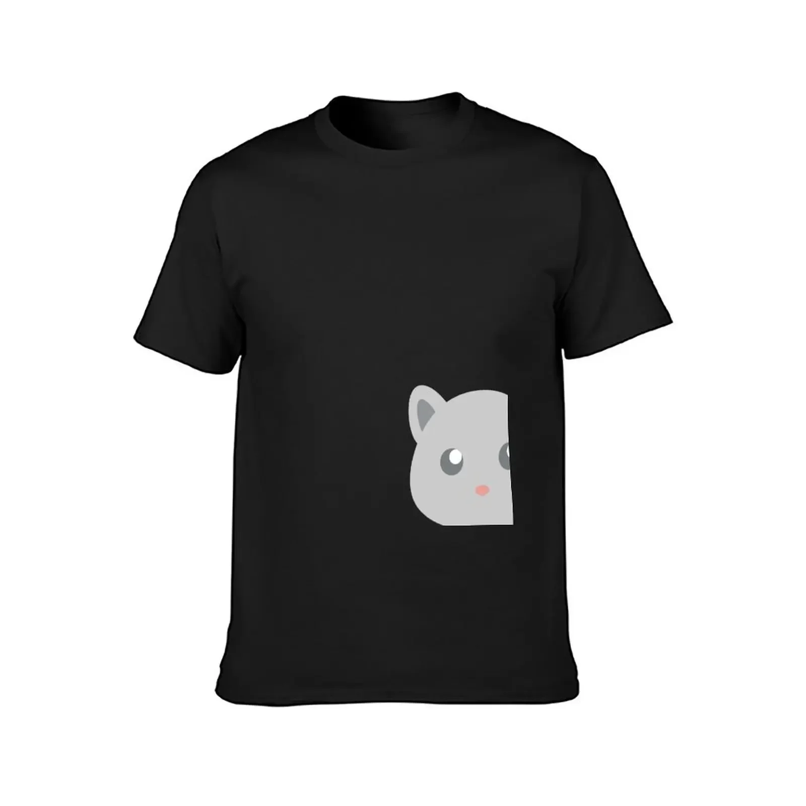 Sweet Gray cat T-Shirt customizeds sweat plain black t shirts men