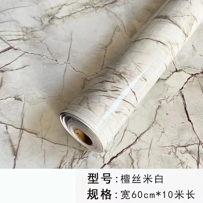 Kitchen Oil-Proof Film Stove Waterproof Moisture-Proof Self-Adhesive Wallpaper Countertop Cabinet Renovation Tile Marble Sticker