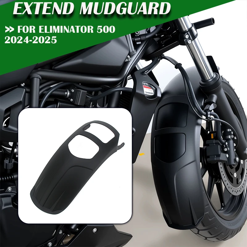 

Для Kawasaki Eliminator 500SE ABS 2024-2025 удлинитель переднего брызговика мотоцикла Extenda Fender предотвращает брызг грязи, черный