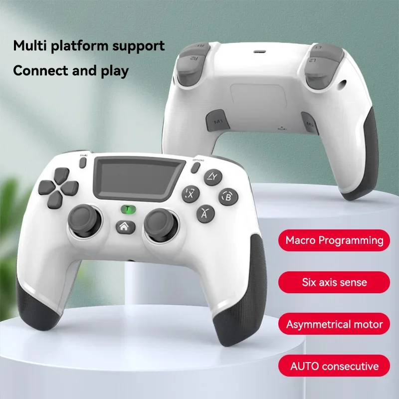 PS4 Wireless Bluetooth Controller Computer Tv Ios Android Switch Macro Back Button Continuous Private Model