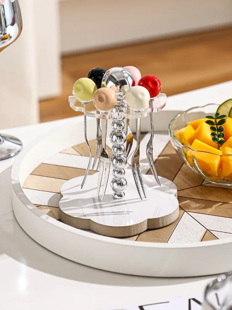 

Small Forks Storage Can Children Se Creative Home Dining Utensils Luxury Stainl Steel Fruit Fork Set