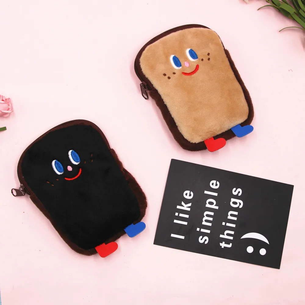 กระเป๋าสตางค์ผู้หญิงแบบนุ่มลายการ์ตูนเกาหลีกระเป๋าเก็บผ้าอนามัยผ้าฝ้ายของจิปาถะกระเป๋าเก็บน่ารักสำหรับนักเรียนกระเป๋าสตางค์ขนาดเล็ก