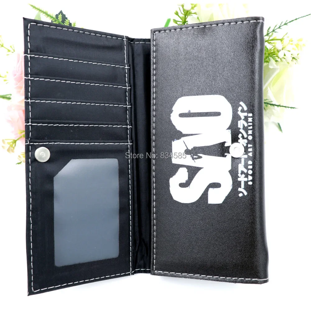 Cartoon Sword Art Online SAO Kirito Men's Wallets Yuuki Asuna Women Card Holders Purse