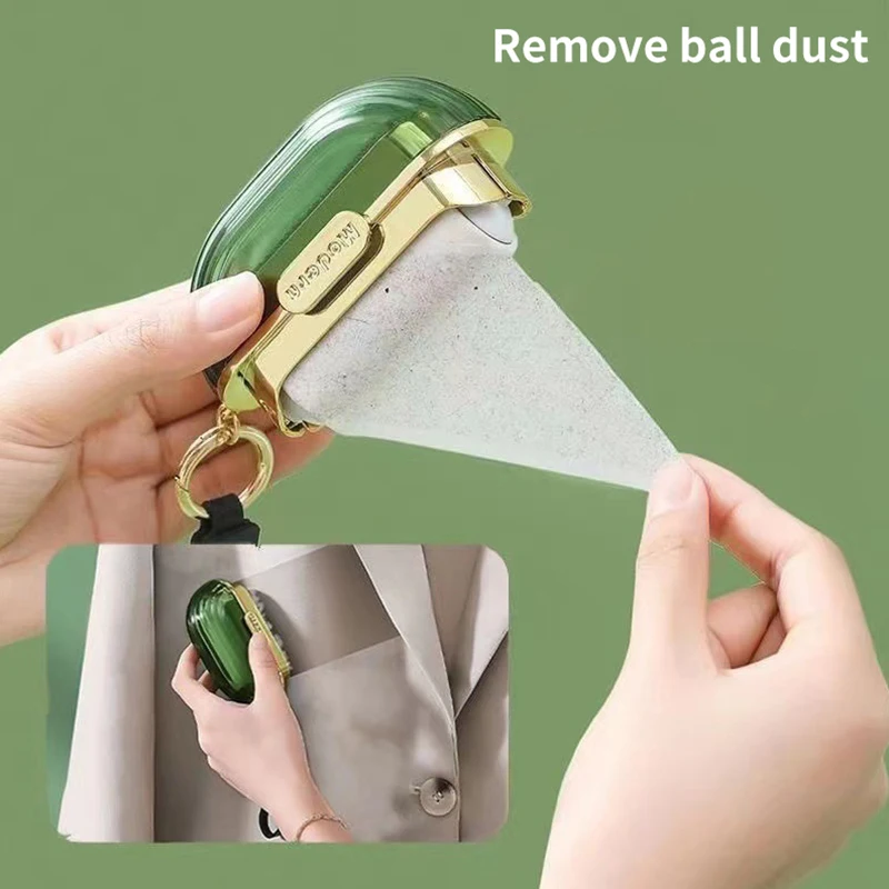 New Transparent Fashion Double Head Lint Roller Removable Roller Dust Paper With Lid Mini Portable Clothing Bag Lint Roller