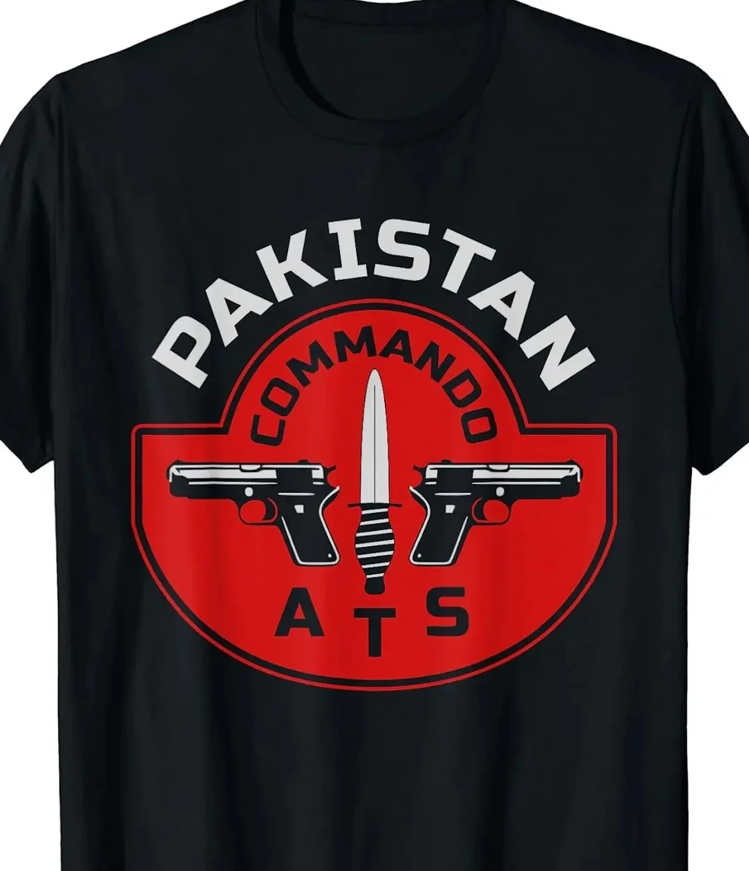 

ATS Assault Team Пакистан Спецназ Мужская футболка с коротким рукавом Повседневная хлопковая летняя рубашка с круглым вырезом