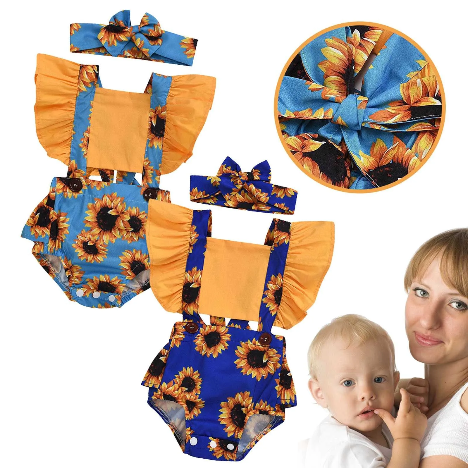 

Baby Girls Romper Sets Summer Outfits Interesting Pattern Printed Short Sleeve Bodysuit Rompers Western Girl Pretty Clothes