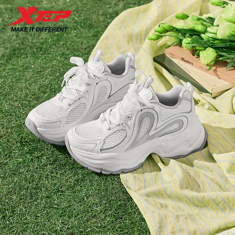 

Xtep Basque 3.0 Height-Increasing Thick Sole Breathable Anti-Slip Rubber Outdoor Casual Shoes For Women 874118320016