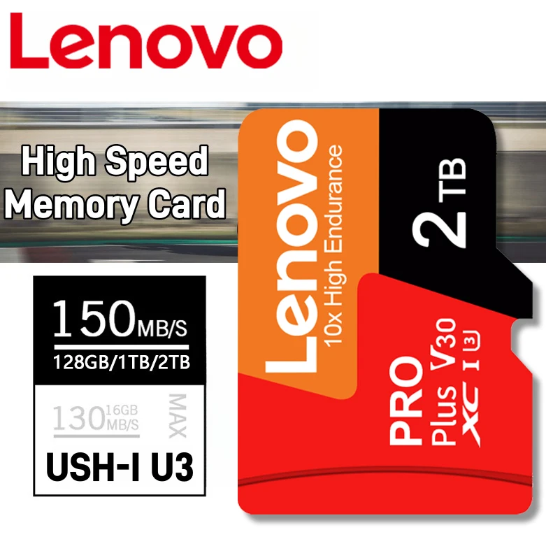 Lenovo SSD 512GB SD Card 16GB 32GB 64GB 256GB 512GB 1TB Class10 High Speed Micro TF SD Card Flash Memory Card For Phone Camera