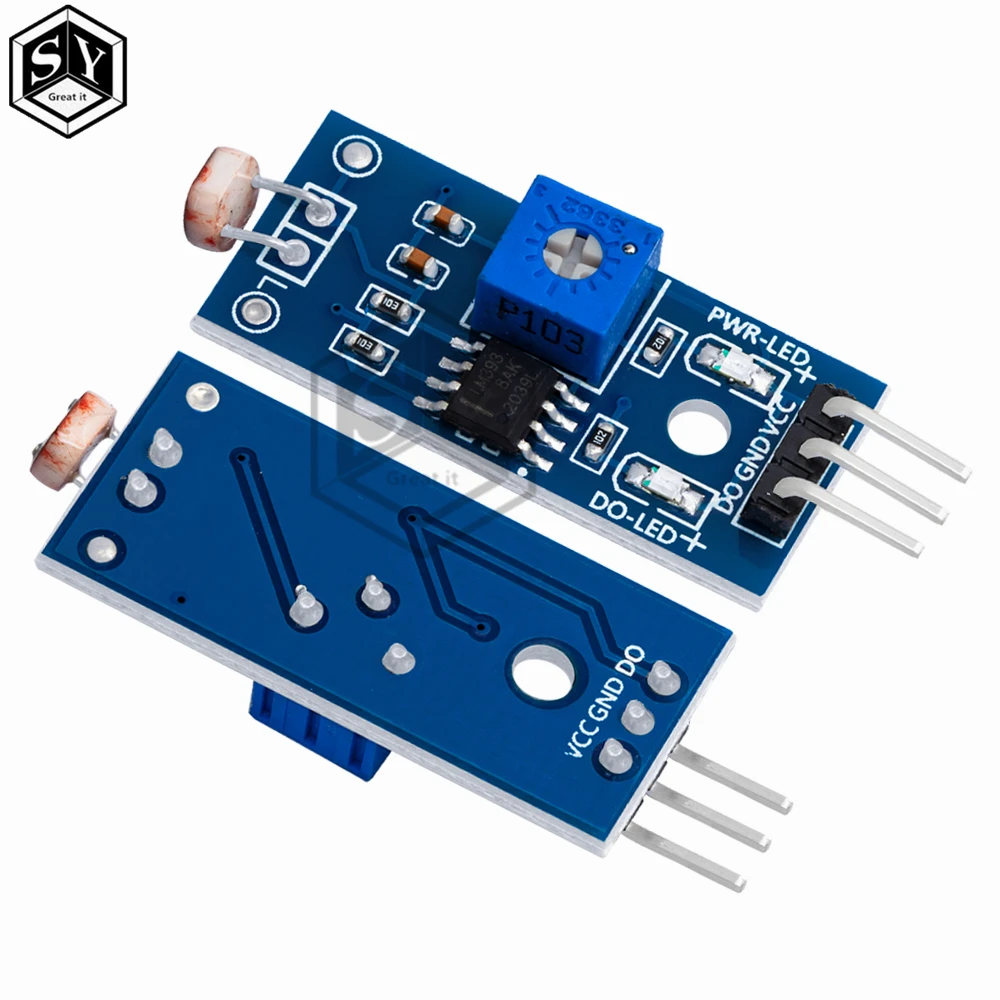 Photosensitive brightness resistance sensor module Light intensity detect New For Arduino