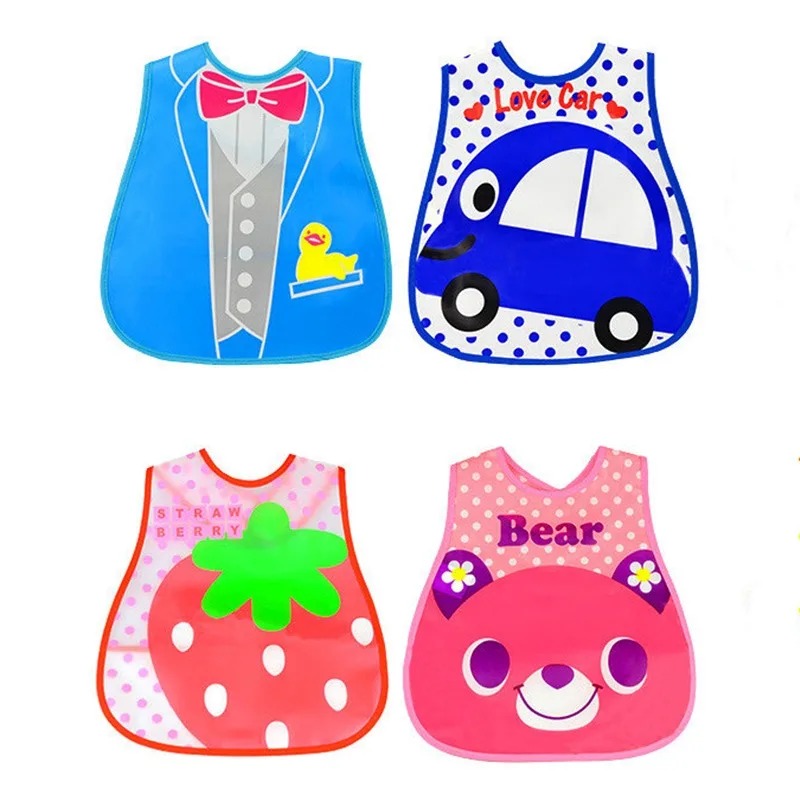 

Adjustable Baby Bibs for Children Infant Cartoon Lunch Feeding Burp Cloths Infant Apron Waterproof EVA Baby Neck Burp Cloths