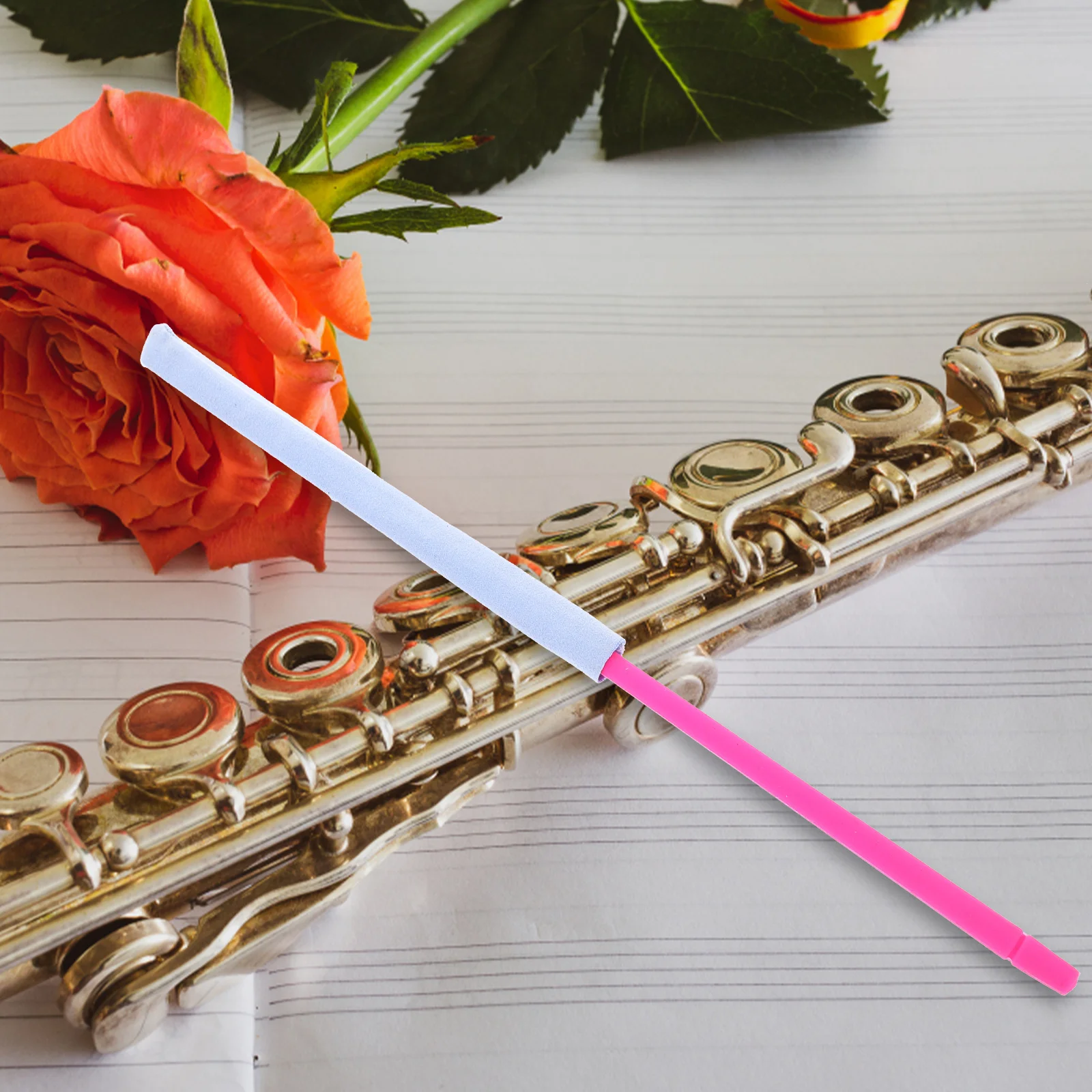 

Stick Durable Rod Flute Clean Supplies For Wind Instruments Removable Cloth Safe Material Compact Design Professional