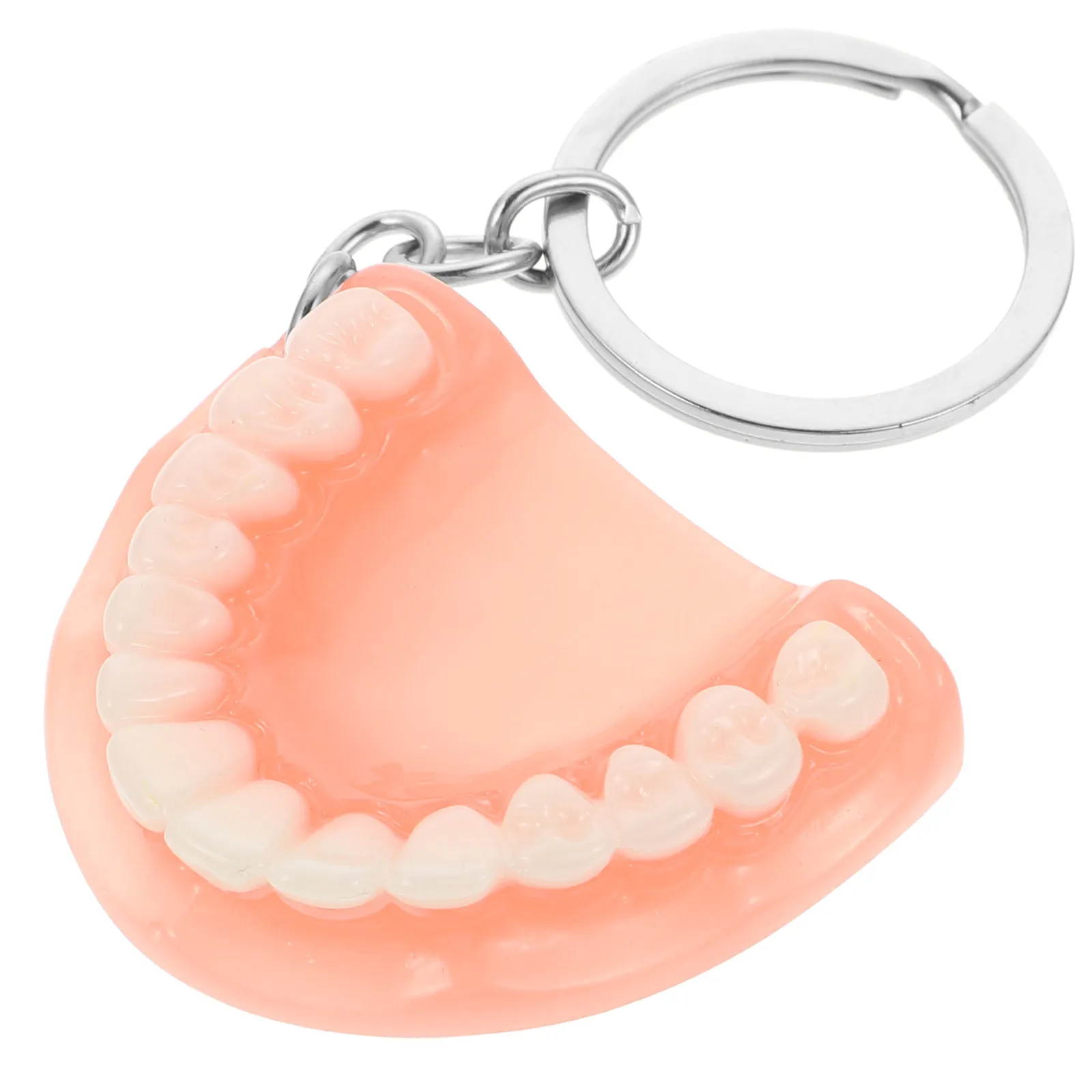 1Pcs Halloween Denture Keychain Resin Creative Keychain Decorative Key Ring Party Dance Performance Photo Prop Denture Key Ring
