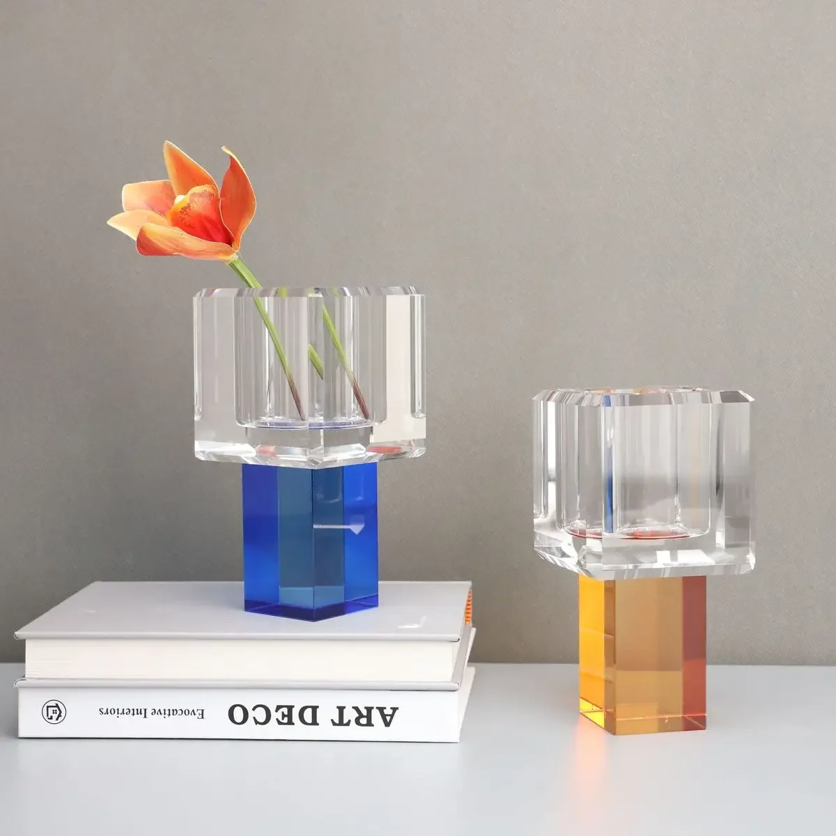 Modern Nordic Crystal Glass Vase New Arrival Home Decoration Traditional Design for Tabletop Use