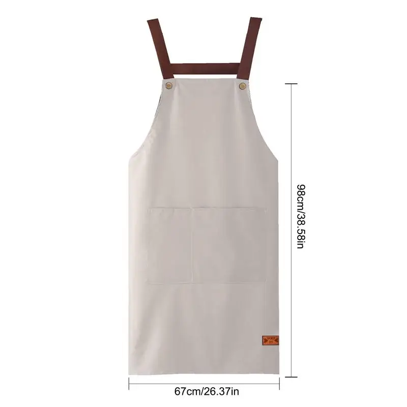 Chef Apron With Pockets Dust-proof Salon Aprons For Hair Stylist Adjustable Mens Pocket Apron For Home Restaurant Bar Store Cafe