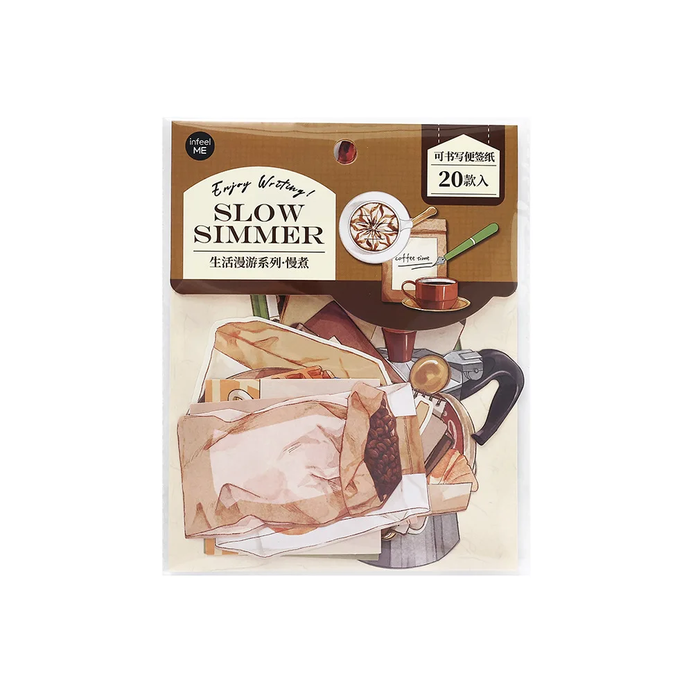 

24sets/lot Memo Pads Material Paper Life Roaming Junk Journal Scrapbooking Cards Retro Background Decoration Paper