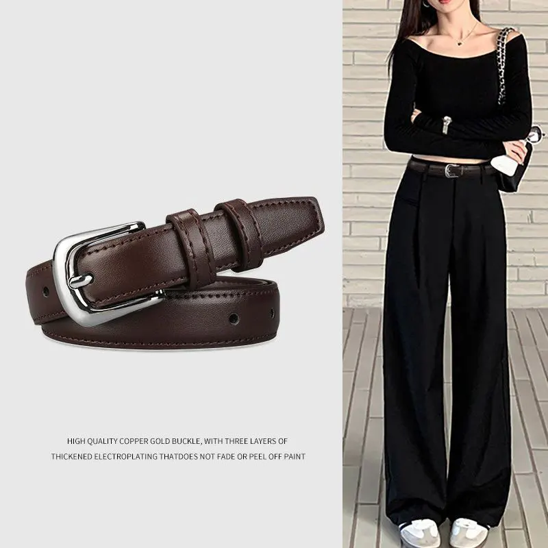 New belt for women with retro and high-end feel, versatile trendy belt for autumn ins style, niche waist closure