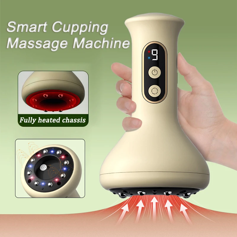

Smart Cupping Massage Machine 9Levels Vacuum Suction Cup USB Rechargeable for Hot Compress Arm and Leg Massage Handheld Scraping