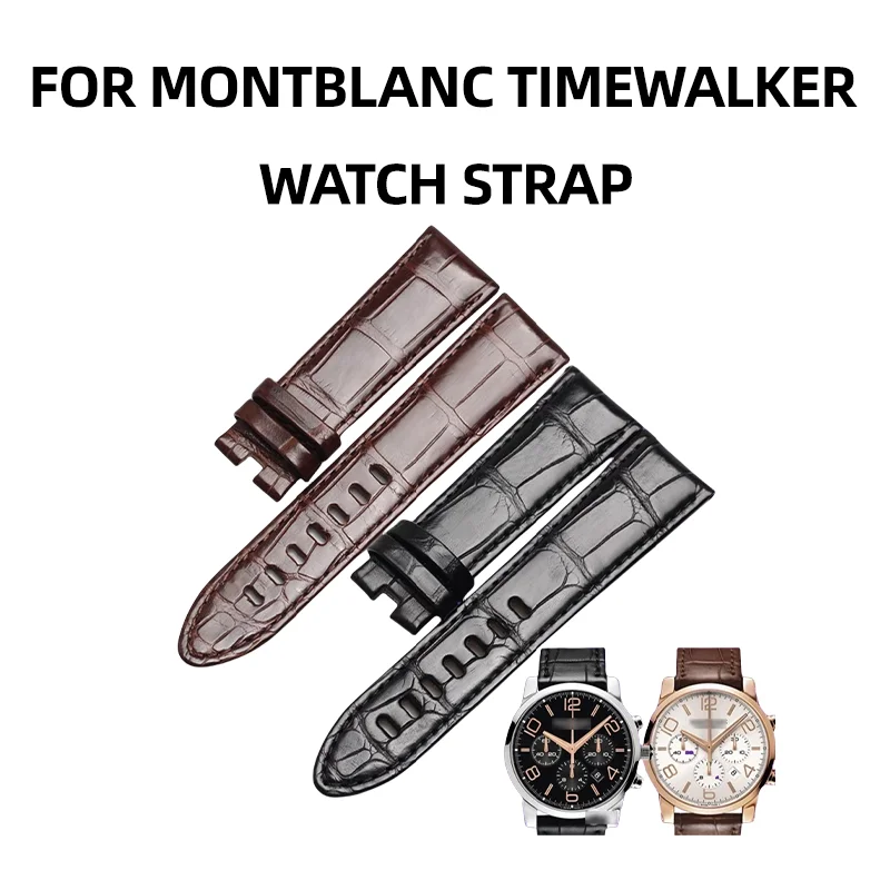 PARA MONTBLANC TIMEWALKER STAR ALLIGATOR CABELEIRA DE RELÓGIO