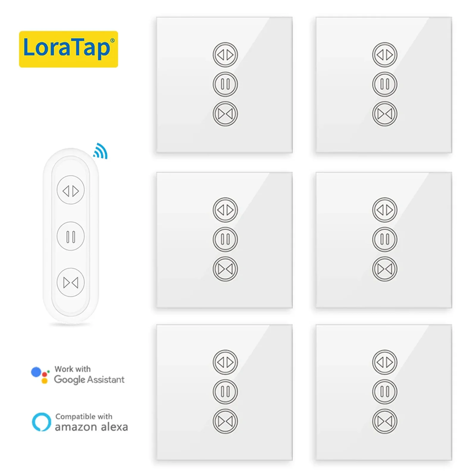 Interruptor de cortina con Control remoto para el hogar, dispositivo de Control de persianas con motor de persiana enrollable RF + WiFi,