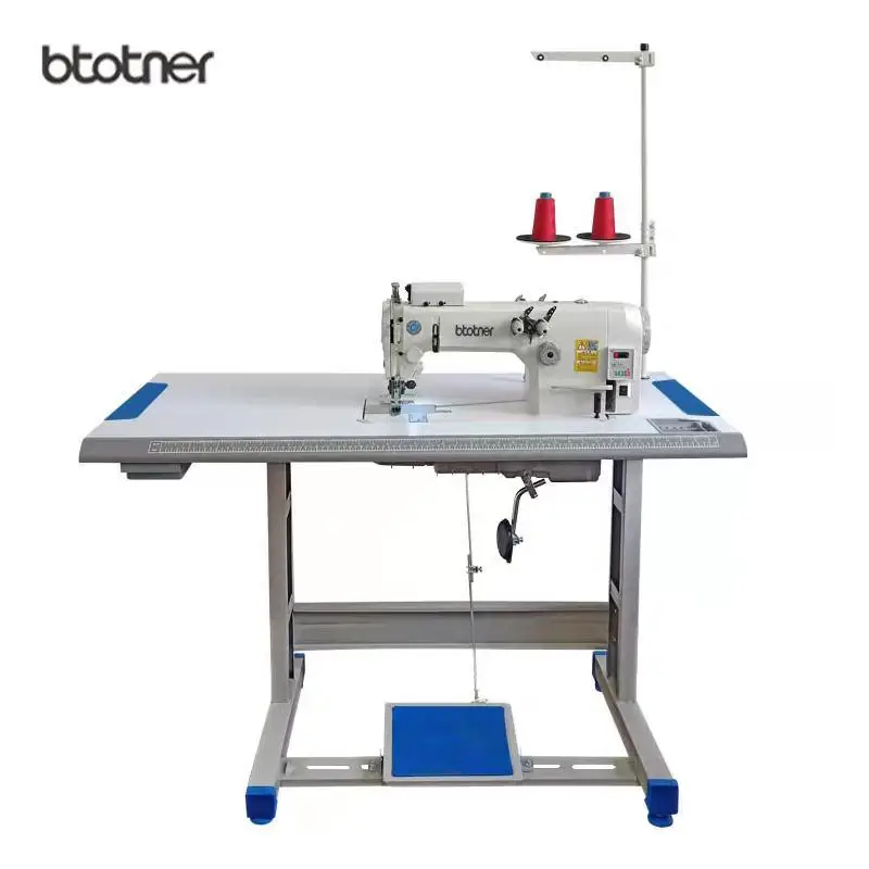 3800 High Speed Double Needle Direct-drive Chain Stitch Industrial Flat Sewing Machine With Up Down Puller