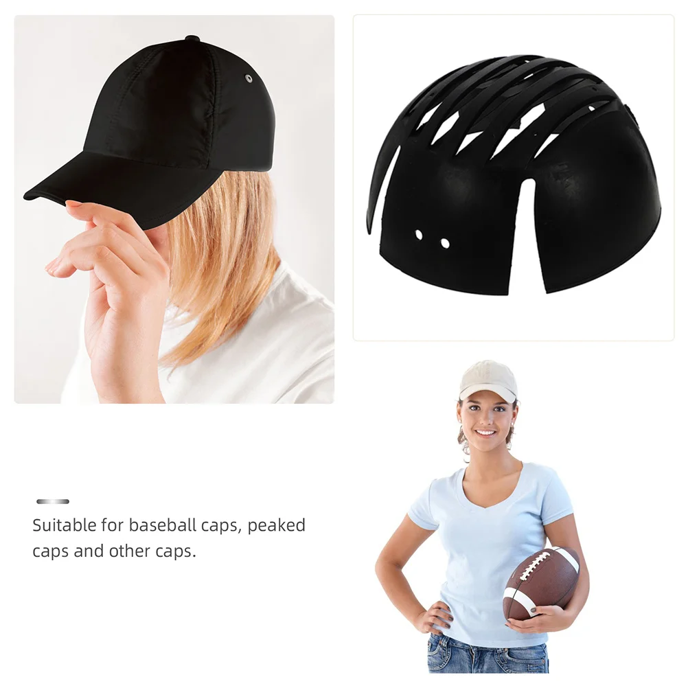 Forro para sombreros de béisbol, forros duros, inserto anticolisión, protector negro para gorras de trabajo