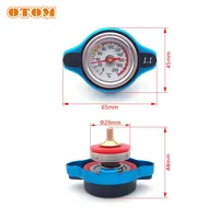 OTOM Motorcycle Thermost Radiator Cap With Temperature Display Tank Cover Water Temp Gauge 1.1 Bar For ATV UTV Bike Accessories