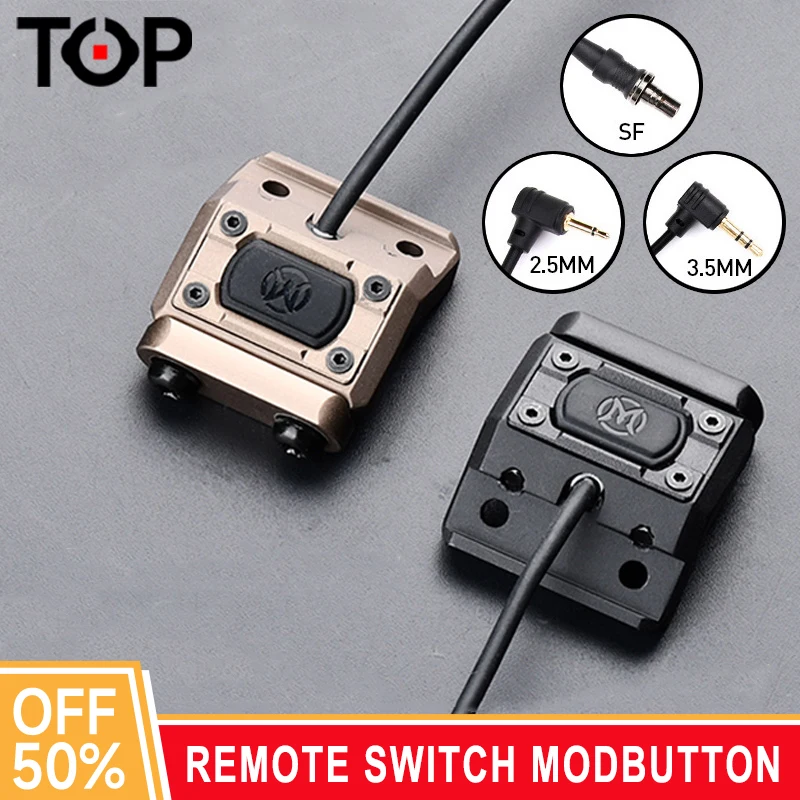 

WADSN Tactical Modbutton Remote Pressure Switch SF Plug 20mm Mount Rail Adapter Crane Switch For M300 M600 Flashlight MAWL Laser