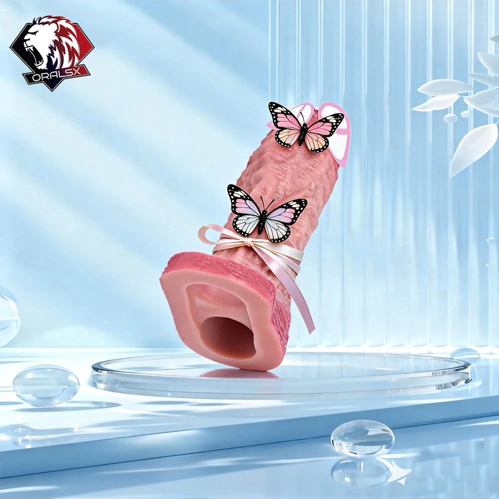 ORALSX لينة واقعية القضيب كم المكونات الشرج قابلة لإعادة الاستخدام الواقي الذكري دسار تمديد جهاز الجنس لعب للرجال تأخير القذف متعة