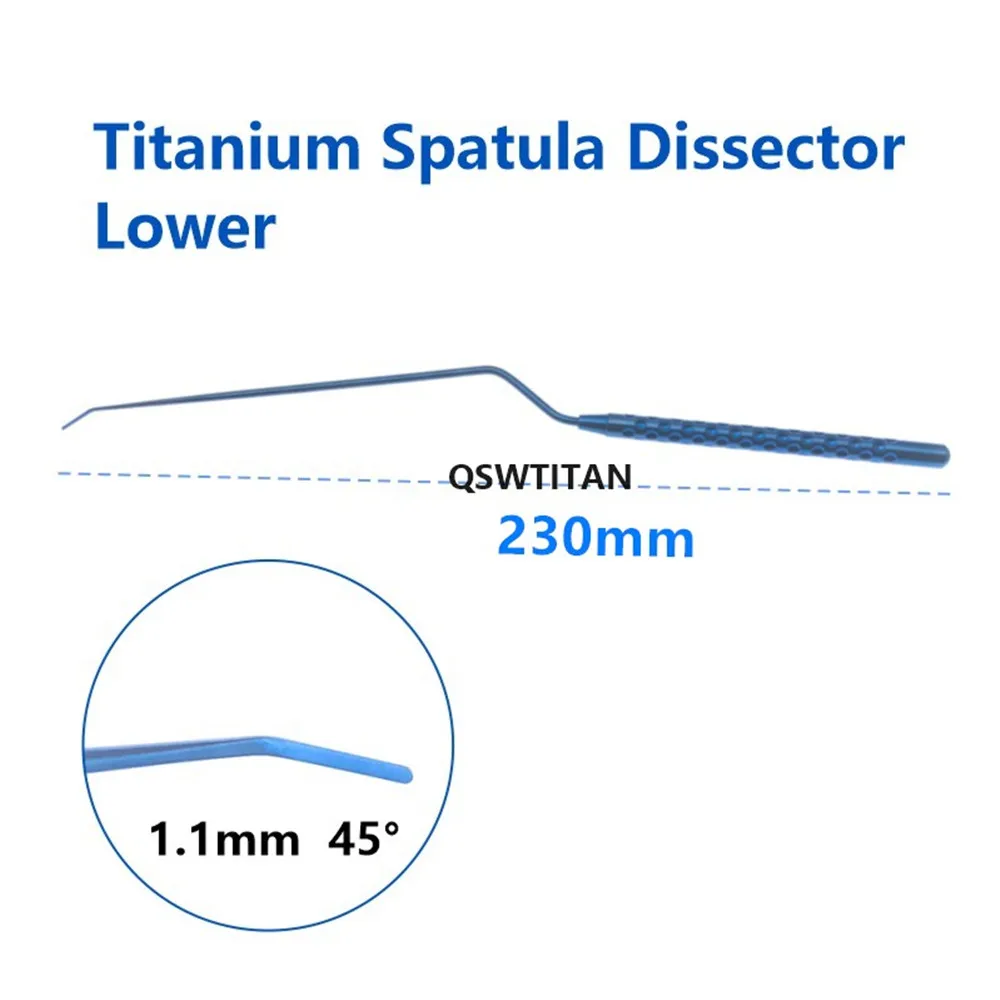 Micro Dây Thần Kinh Dissectors Retractor Phẫu Thuật Thần Kinh Dụng Cụ Phẫu Thuật Thìa Đũa Dissector Titan Lá Micro Retractor