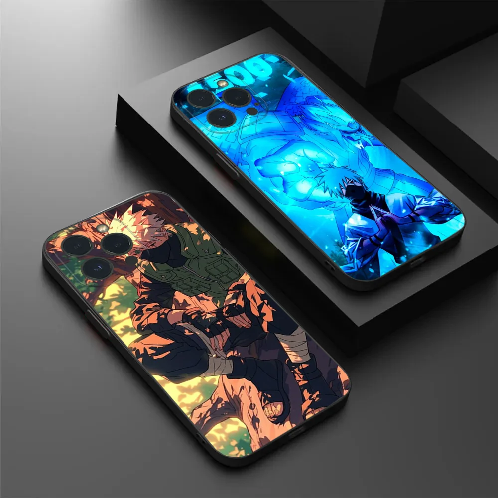 N-Naruto Anime Hatake Kakashi Phone Case For IPhone16 15 14 13 12 Mini 11 Pro XS Max X XR SE5 6 7 8 Plus Soft Silicone Cover