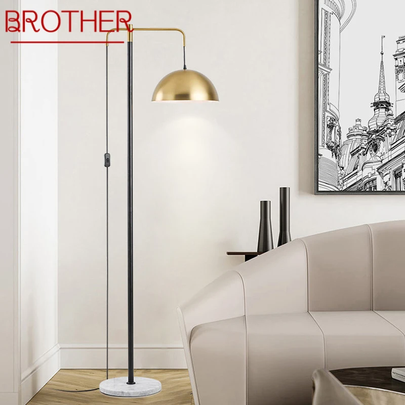 BROTHER Nordic Modern Floor Lamp Fashion Art Family Living Room Bedroom Beside The Sofa Creativity LED Decor Standing Light