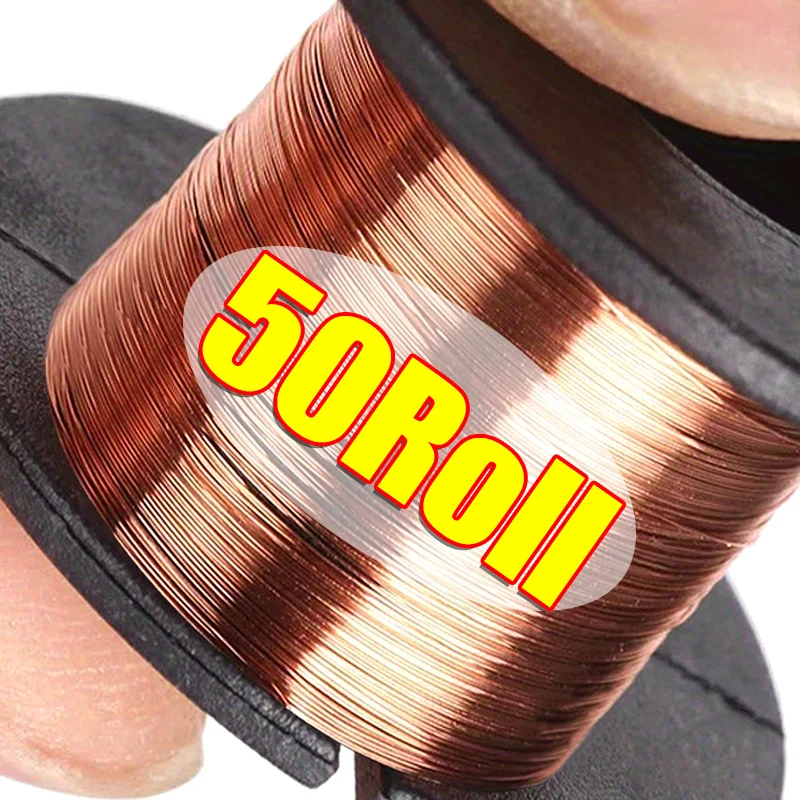 

5-50Rolls Bare Copper Wire for Jewelry Making Electroculture Gardening Crafts Link Jump Wire for Cell Phone Laptop Repair Tools