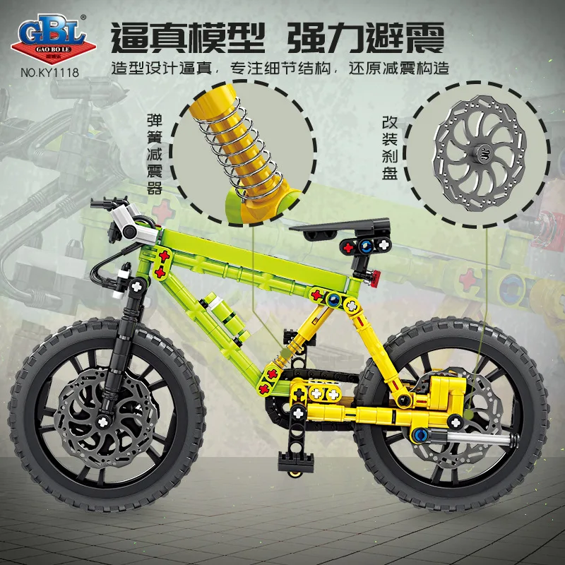 Ensemble de blocs de construction de figurines de vélo de montagne pour enfants, pour jouer à l'assemblage créatif