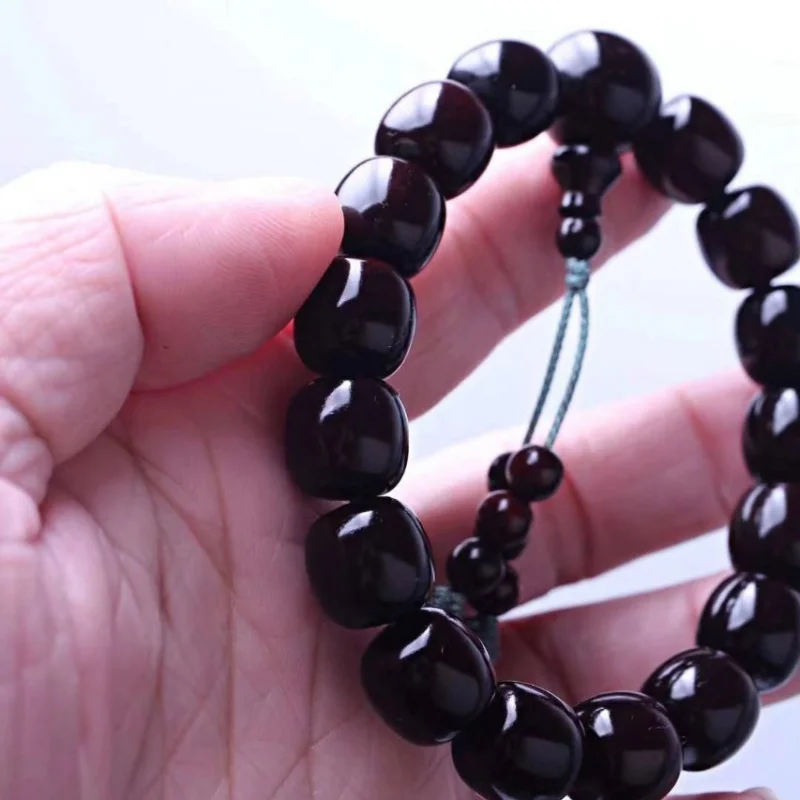 Indian small-leaf rosewood 1.2mm irregular-shaped high-grade Buddhist bead bracelet, wooden original women's accessory, collecti