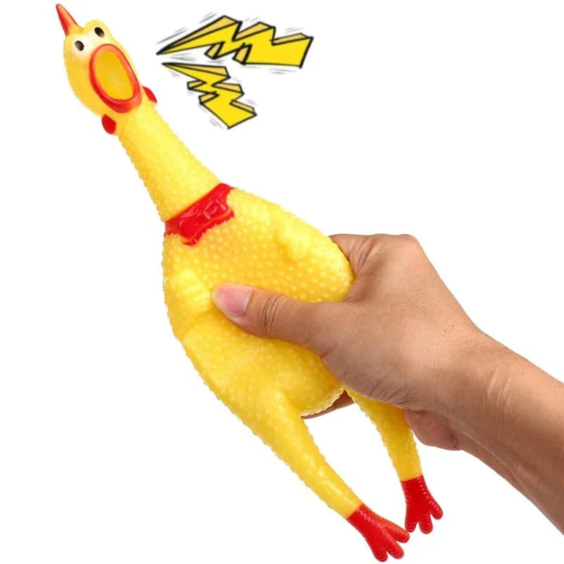 Pets Dog Toys Screaming Chicken Squeeze Sound Toy Product Shrilling Decompression Tool Squeak Vent chicken Sounding Toy Training