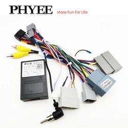 CAN Bus Decoder Wiring Harness 16 Pin to 24Pin 32Pin Android Multimedia Cable Adapter for Honda Civic Mk10 CR-V Mk5 Jazz