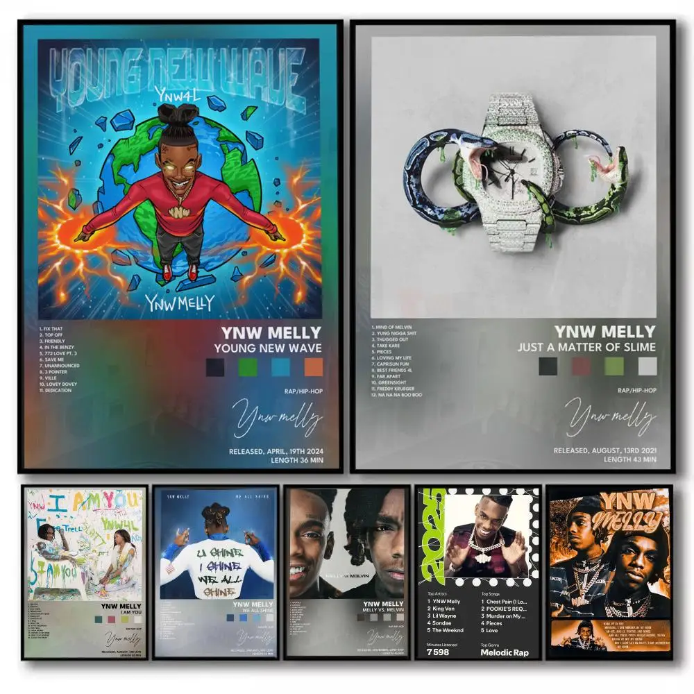 Rapper Y-YNW Melly Album Poster PP Wall Decor Posters Celebrity Music Art Prints Bedroom Office Gift