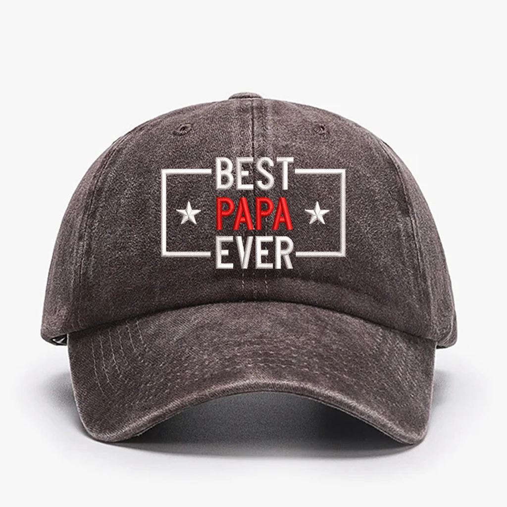 أفضل قبعة بابا على الإطلاق، قبعة بيسبول كلاسيكية من القطن المغسول قابلة للتعديل