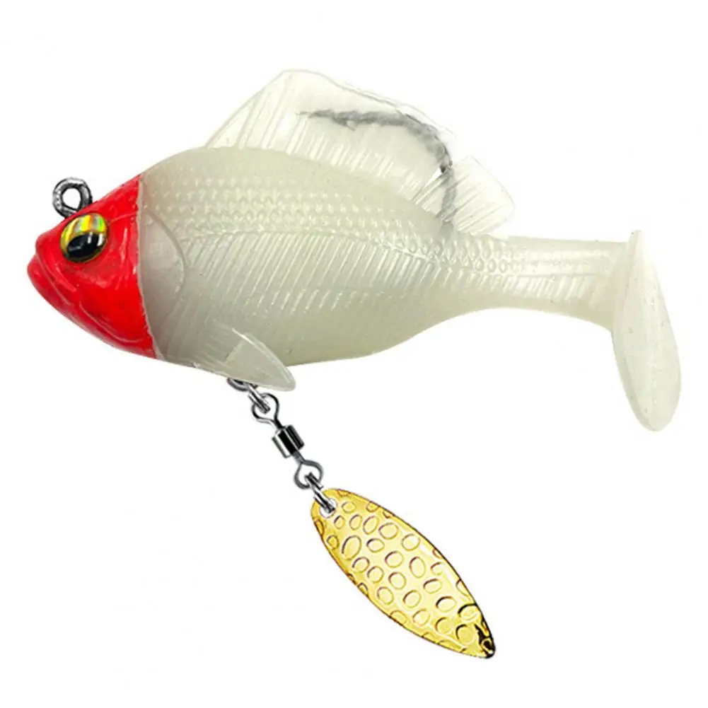 Fishing Lure with Rotating Blades Ultra-sharp Hook Fishing Lure Premium Paddle Tail Fishing Lures with Spinner Hooks for Trout