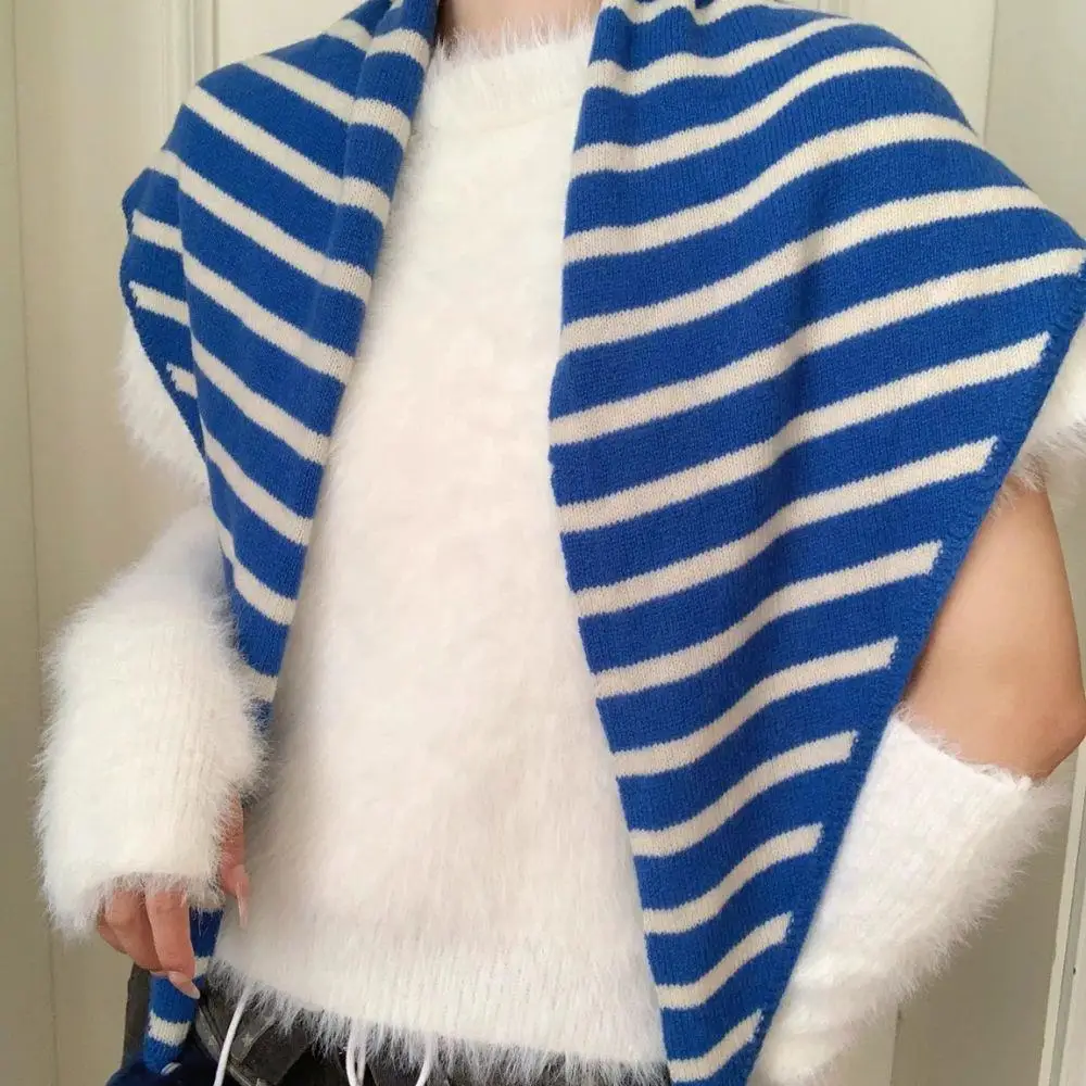 

100% шерстяной британский треугольный шарф, универсальный супер уютный шарф, женский зимний удобный нежный корейский съемный меховой шарф с помпоном