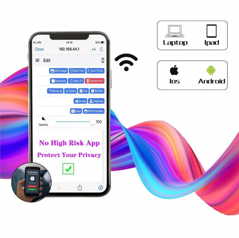 Hot Sales Product Smallest Mobile Color Portable Online Mini Color Printpen Edible Ink Food Print Hand Held Inkjet Printer
