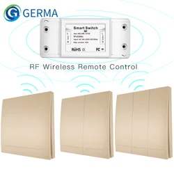 433Mhz Wireless Smart Switch RF Remote Control Receiver Push Button Controller Wall Panel Transmitter,2 way/3 way Multi-Control