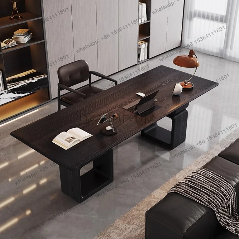 FG Italy Living Room Office Desk Accent Computer Study Modern Design Office Desk Minimalist Vintage Office Furniture Mesa XYOD