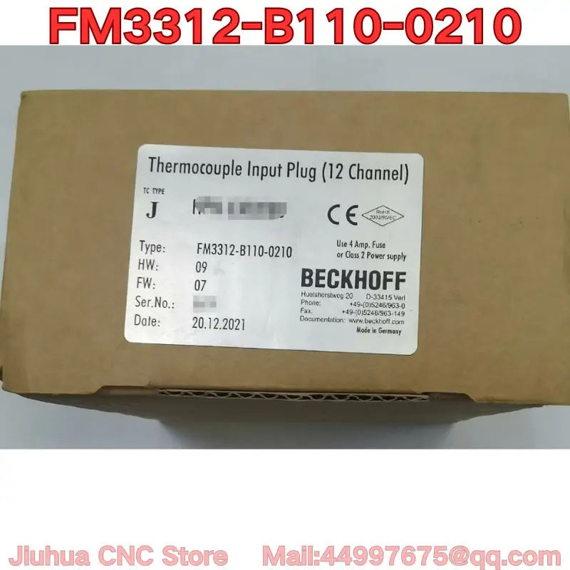 

Новый FM3312-B110-0210 EtherCAT 12-канальный модуль управления термопарой J-типа, договорный
