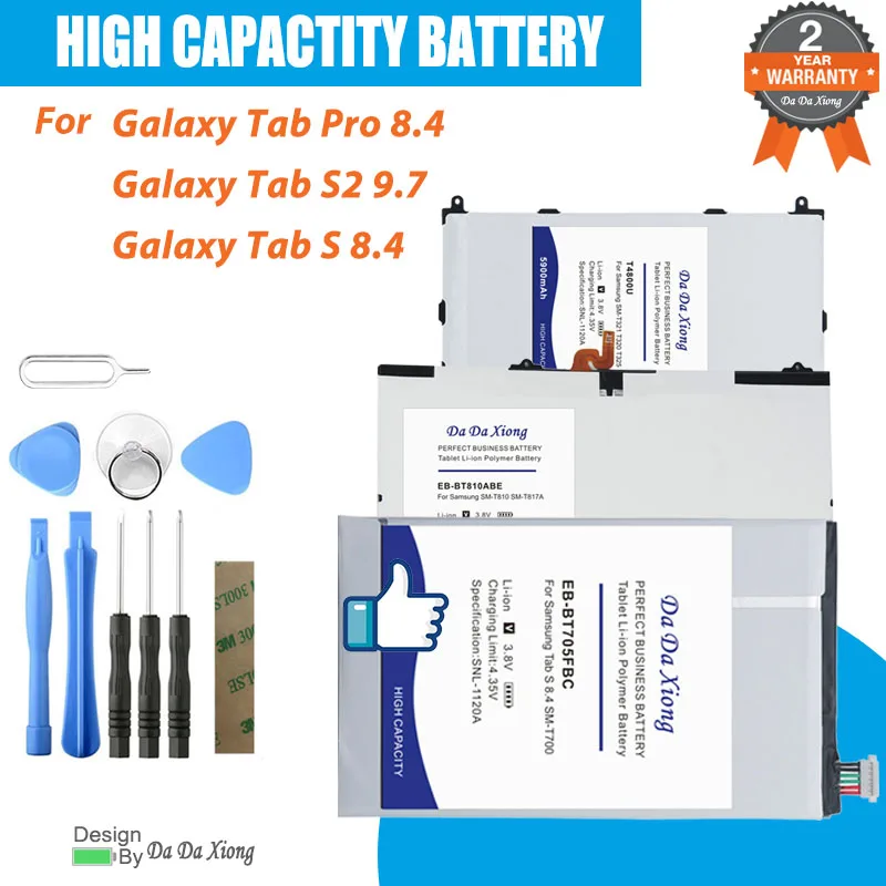 

TOP Battery T4800U/T4800E EB-BT705FBC EB-BT810ABE For Samsung Galaxy Tab Pro 8.4 SM-T321 T325 T320 T321 T815C S2 T813 T815 T819C