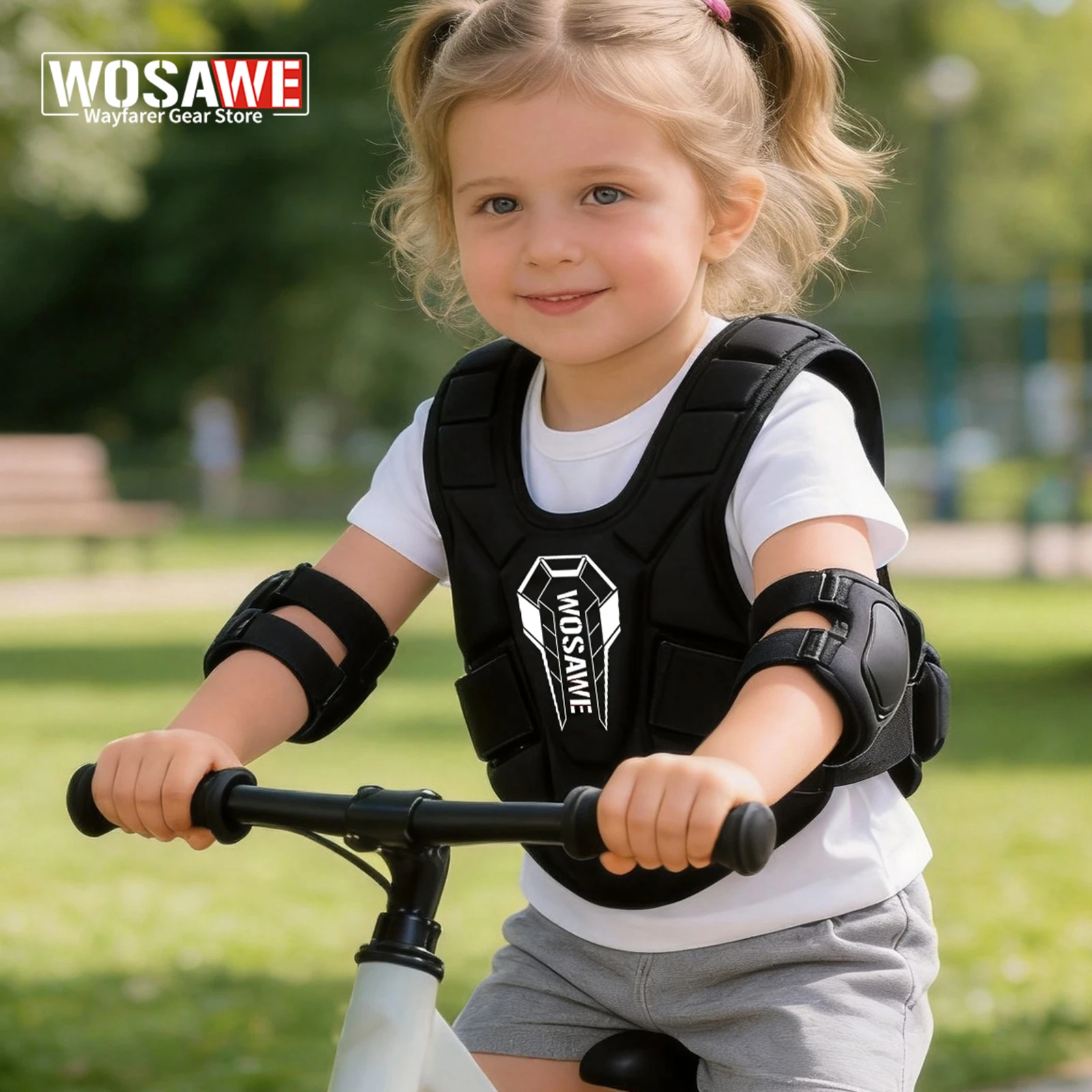 

WOSAWE Children's Motorcycle Chest Protector Body Armor Vest Motocross Dirt Bike BMX ATV Riding Kids Outdoor Park activity