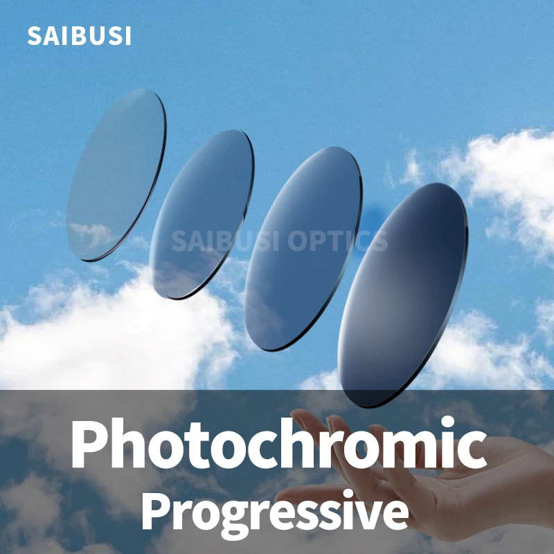 1.56 1.61 1.67 1.74 Photochromic progressive lens prescription customized outdoor lenses